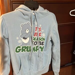Christmas Care Bears zip up hoodie